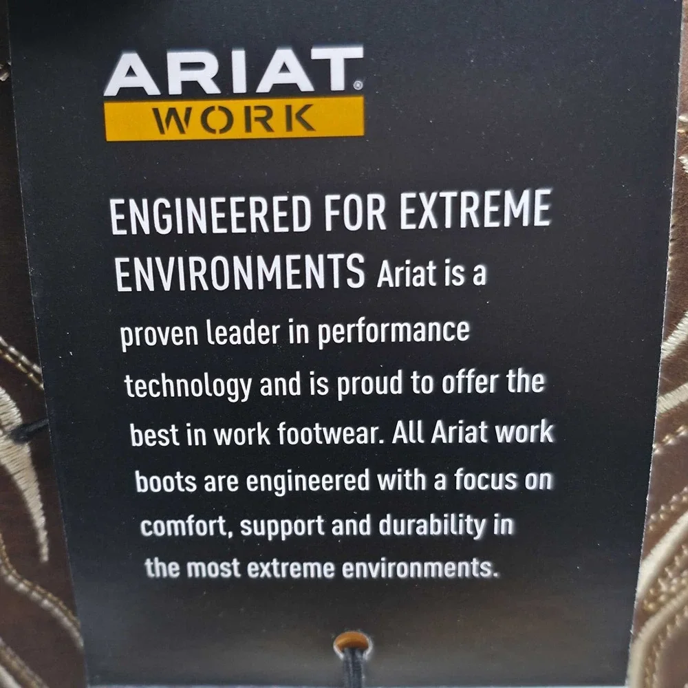 Ariat WorkHog XT Phoenix Carbon Toe Pull On Work Boots Men's 9.5 EE Brown NWT